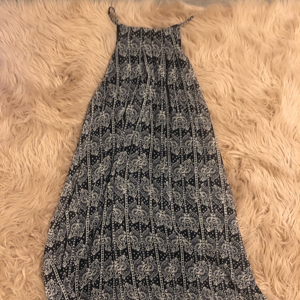 lush black and white pattern dress